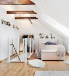 Design and ideas for decorating a bedroom in the attic, examples of ready-made design solutions