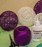 Step-by-step instructions on how to make a ball of yarn and PVA glue with your own hands