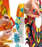 How to make drawings with stained glass paints with your own hands at home