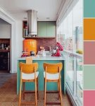 Successful combinations of turquoise kitchens in the interior, style features