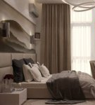 Ideas for decorating a bedroom design in beige tones, rules for combining tones
