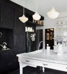 Stylish black and white kitchen design and design rules, color combination
