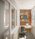 Ideas for decorating a workplace on a balcony or loggia and office design options