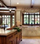 Ideas for a beautiful kitchen design in a private house, layout and design rules