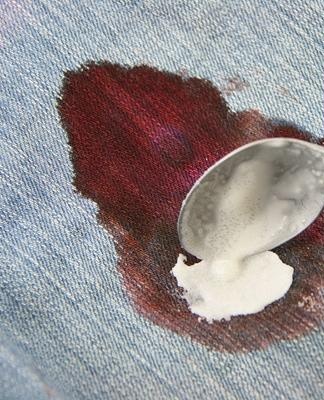 the process of removing blood from clothes