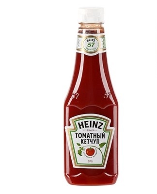 a bottle of ketchup