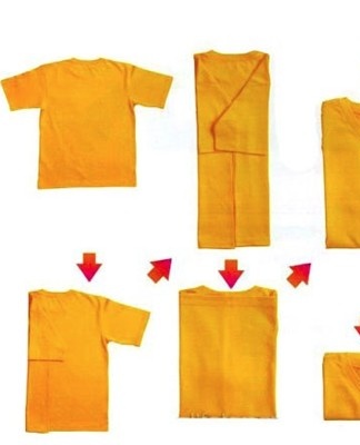 folding t-shirt step by step