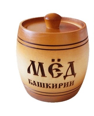 honey in a wooden barrel