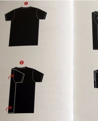 diagram for folding a t-shirt