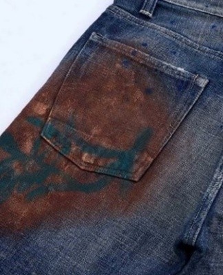 stained jeans