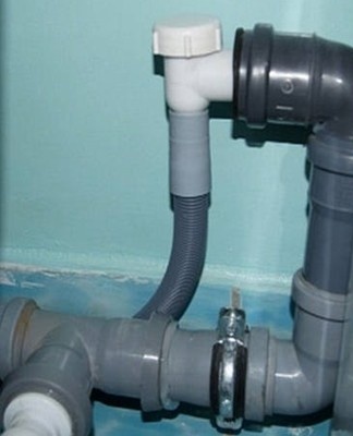 the process of draining water into the machine