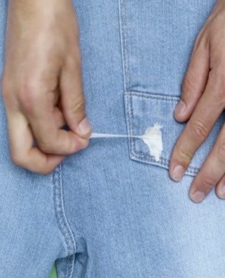 gum on jeans