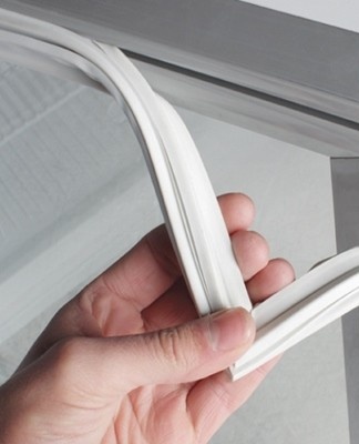 the process of replacing the gasket in the refrigerator