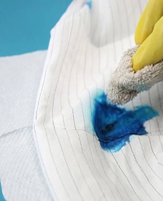 Before starting work, you must wear household gloves and safety glasses.