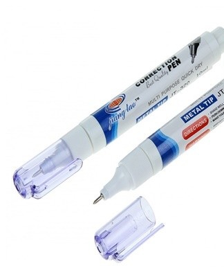 Such a stroke is very convenient to use - pressure is enough to hide flaws on the paper.