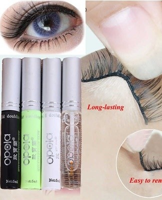 A transparent fixing base is used for hair of any material.