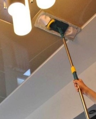 stretch ceiling washing process