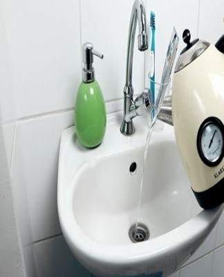 "Sanfor" is poured into the drain and left in it for an hour and a half. Then it is washed with boiling water.