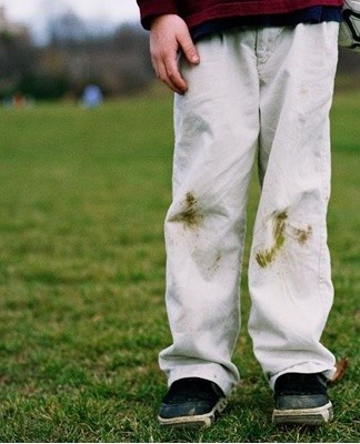 You cannot use conventional methods to clean white items.