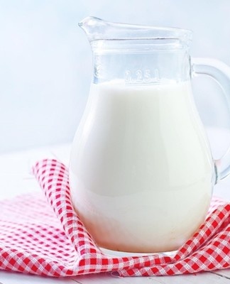 milk in jug