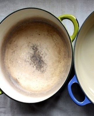 you can get rid of the burn after the first processing of the dishes.