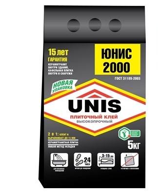 Unis 2000 tile adhesive, 5 kg