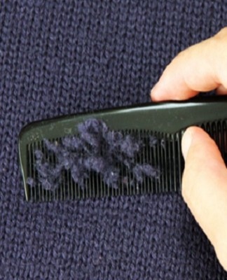 pellet removal with a comb