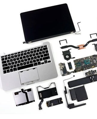 disassembled laptop