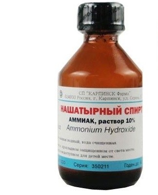 Liquid ammonia helps remove brown plaque.