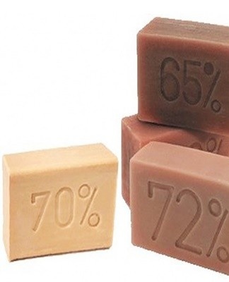 Easily remove fresh stains with a paste of laundry soap and warm water.