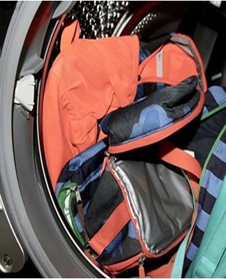 For backpacks you need to use special washing gels