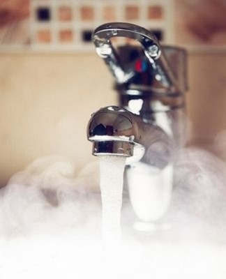 Hot water