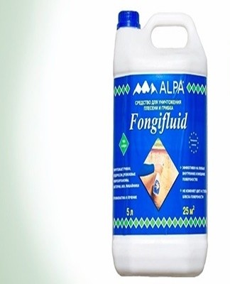 For 5 square meters, 1 liter of Fongifluid is consumed.