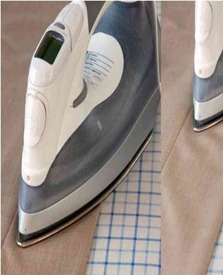 Chemical fiber pants often shine after ironing