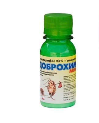 The insecticidal agent "Dobrokhim Micro" is intended to combat household pests, including dust mites.