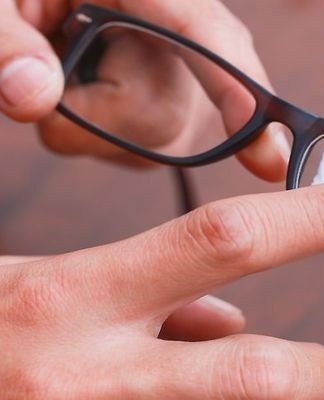 scratches on glasses