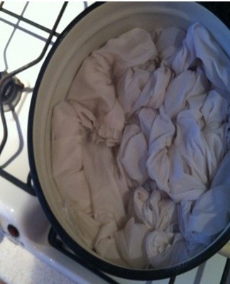  To restore the whiteness of yellowed fabrics, ammonia and hydrogen peroxide are used.