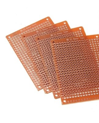 The printed circuit is a dielectric plate on which conductive patterns are applied.