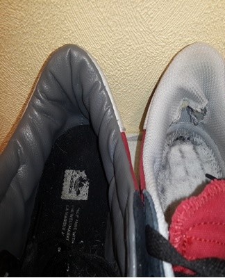 Repairing sneaker heels involves getting rid of the old tread by tearing it off the sole.
