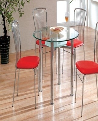 During operation, scratches from the dishes and other types of mechanical damage are visible on the table.