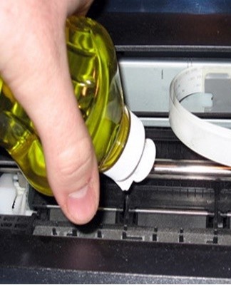 There are special products for cleaning dirty printers.