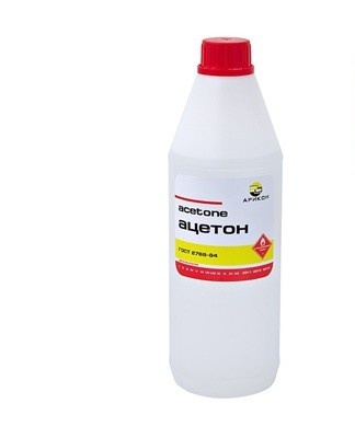 The constituent components of acetone allow you to effectively scrape the dried acrylic compound from the surface.