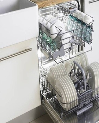 Some types of dishwashers are equipped with a turbo dryer designed to dry wet dishes.