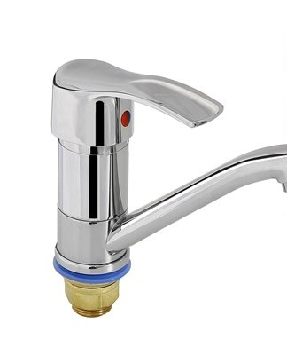 using an adjustable wrench, unscrew the nuts responsible for fixing the crane