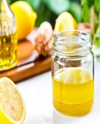 The most common recipe is a liquid made by mixing citric acid and water.