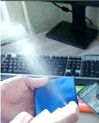 Companies that make office equipment create products that clean the coatings of monitors from dirt,