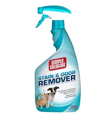 A universal cleaner for unpleasant stains and odors from organic animal waste.