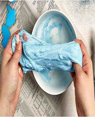 For a few minutes, scrunch the thickened mass with your hands and blot with a paper towel to remove moisture.