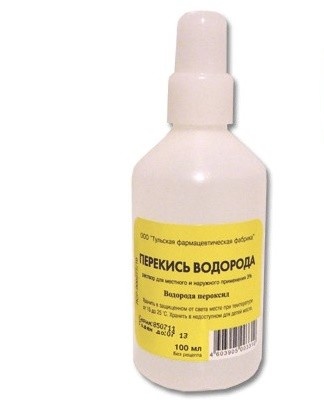 A cotton ball soaked in hydrogen peroxide can remove makeup and other contaminants.