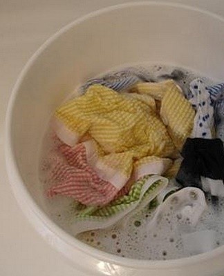 Children's things are kept in a soda solution for 2 hours, then washed.